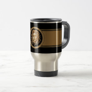 Medusa Head Gold Travel Mug