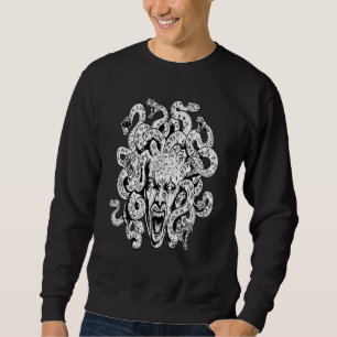 Medusa Head Snake Hair Ancient Greek Mythology Mon Sweatshirt