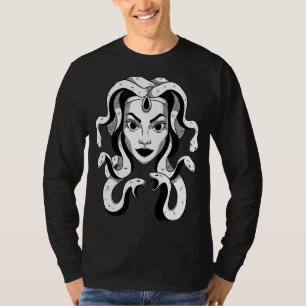 Medusa Head Snake Hair Ancient Greek Mythology T-Shirt