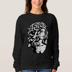 Medusa Head Snake Hair Greek Mythology Ancient Lov Sweatshirt