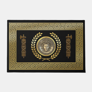 Medusa Laurel Wreath Greek Key Fasces Doormat
