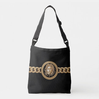Medusa Medallion Chain Crossbody Bag