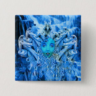Medusa Metamorphosis 15 Cm Square Badge