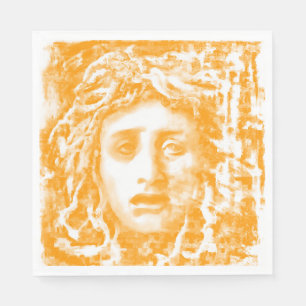 Medusa Portrait In Rich Yellow Tones Napkin