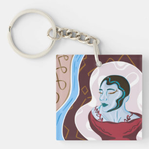 Medusa Snake Lady - Half Lady Half Snake Key Ring