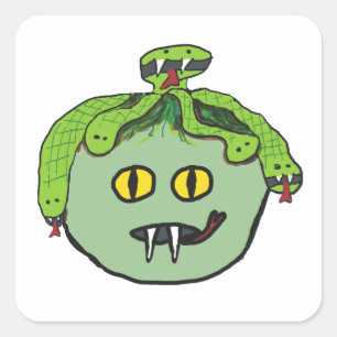 Medusa Square Sticker