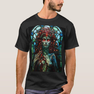 Medusa - Stained Glass Window Tiffany Style T-Shirt