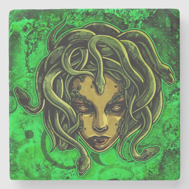 Medusa Stone Coaster (Front)