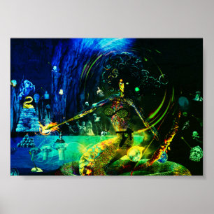 Medusas Cave Contemporary Art Poster
