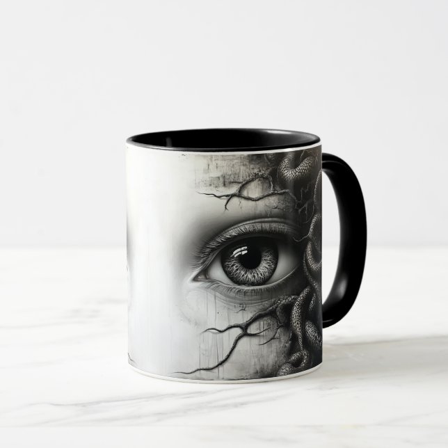 "Medusa's Gaze" Ceramic Cup (Front Right)