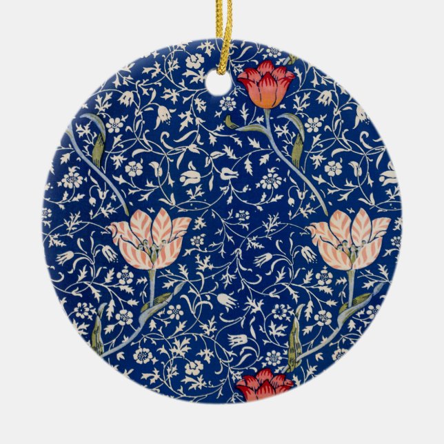 Medway Pattern (by William Morris) Ceramic Ornament (Front)