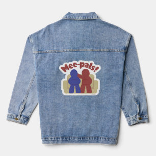 Mee Pals Fun Meeple Gamer Friends Cartoon Denim Jacket