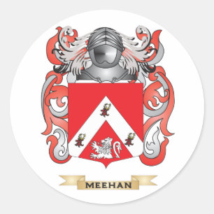 Meehan Coat of Arms (Family Crest) Classic Round Sticker