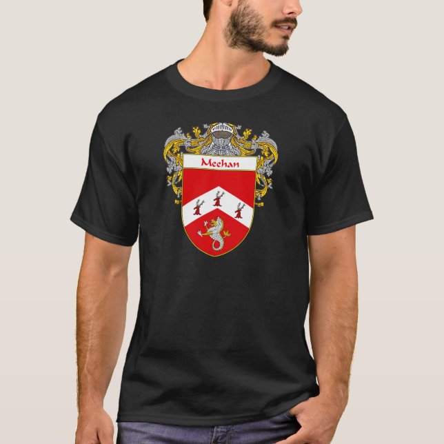 Meehan Coat of Arms (Mantled) T-Shirt (Front)