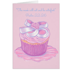 Meek Eat & Be Satisfied~Scripture~Cupcake