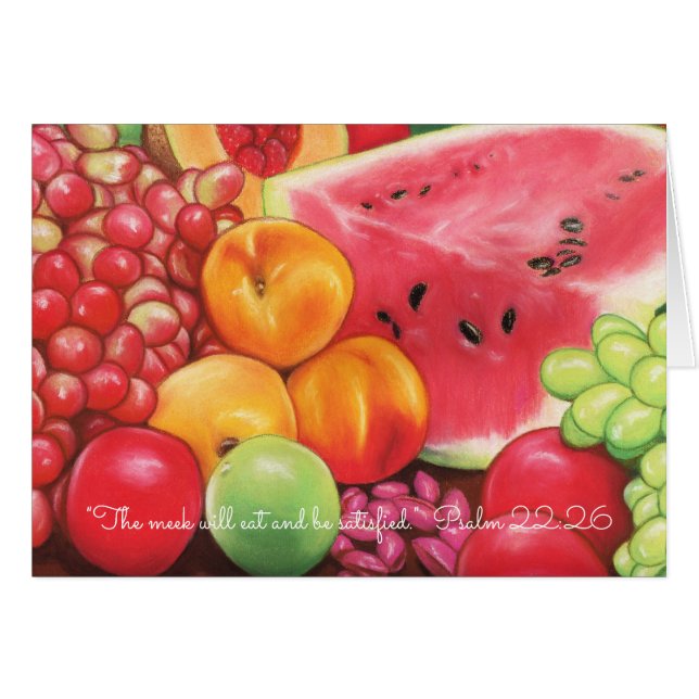 Meek Eat & Be Satisfied~Scripture~ Fruit Pastels (Front Horizontal)