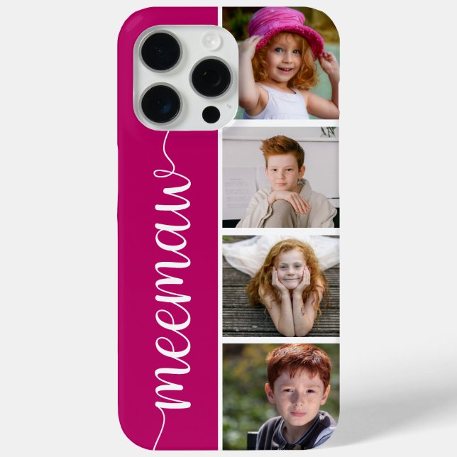Meemaw 4 Photo Case-Mate iPhone Case (Back)