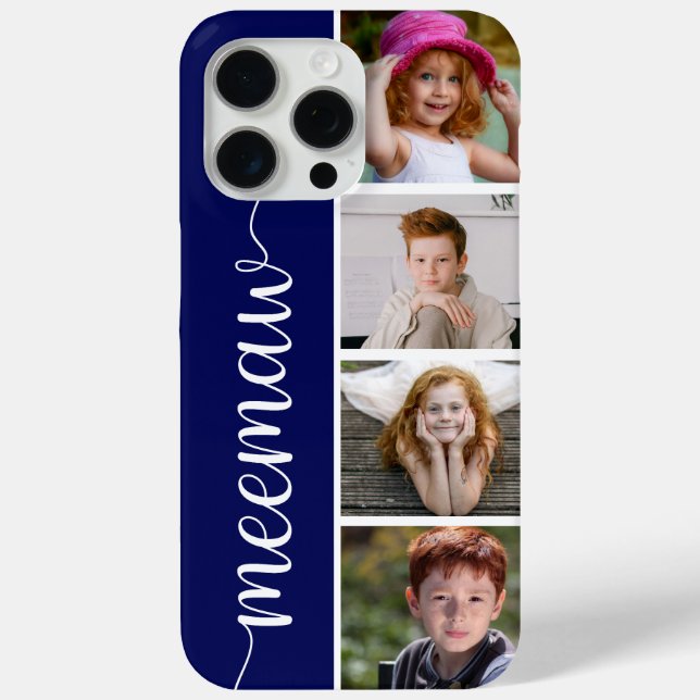 Meemaw 4 Photo Case-Mate iPhone Case (Back)