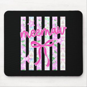 Meemaw floral coquette bow mother's day cute women mouse pad