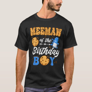 Meemaw Of The Birthday Boy Milk And Cookies 1St Bi T-Shirt