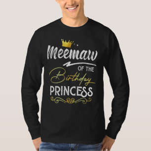 Meemaw Of The Birthday Princess Girl Party Family T-Shirt