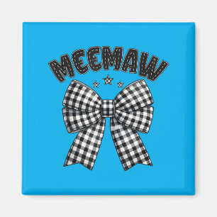 Meemaw Pit Crew Family Racing Birthday Race Car Magnet