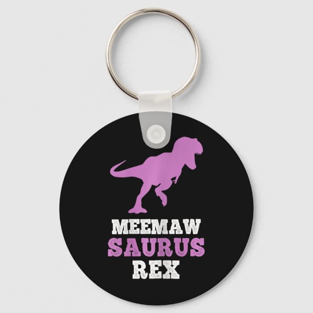 Meemaw-saurus Rex Dino Dinosaur Meemawsaurus Funny Key Ring (Front)