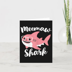 Meemaw Shark Mother's Day Grandma Funny Mee-maw  Card