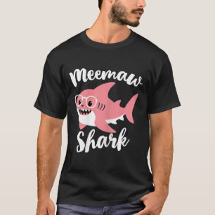 Meemaw Shark Mother's Day Grandma Funny Mee-maw  T-Shirt