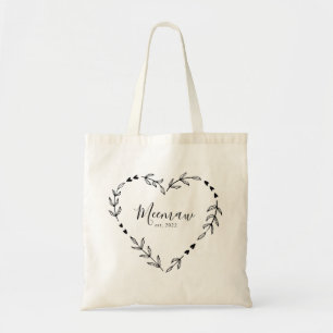 Meemaw Year Est. Tote Bag