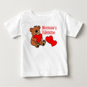 Meemaw's Valentine Bear Baby T-Shirt
