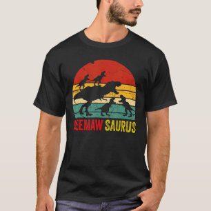 Meemawsaurus Rex Dinosaur Meemaw Saurus Family Mat T-Shirt