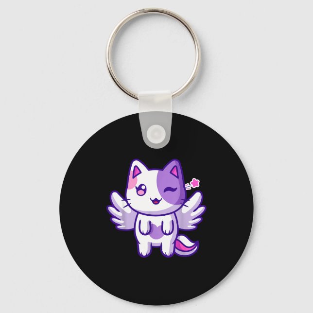 Meemeow Cute Cat Plu-shirt  Key Ring (Front)