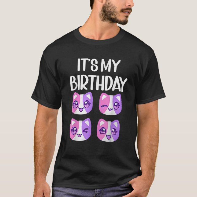 Meemeow Plush Squishy Birthday Costume Teens Boys  T-Shirt (Front)