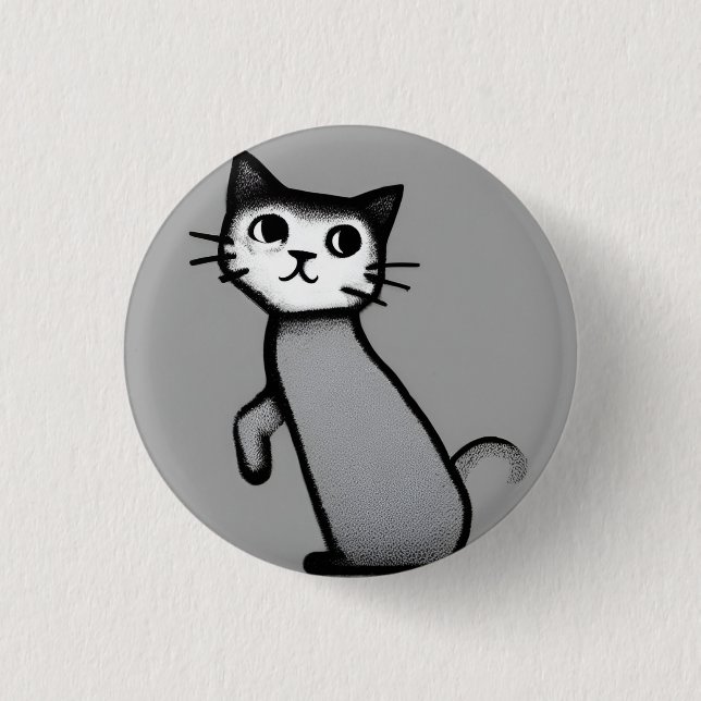 Meeow! 3 Cm Round Badge (Front)