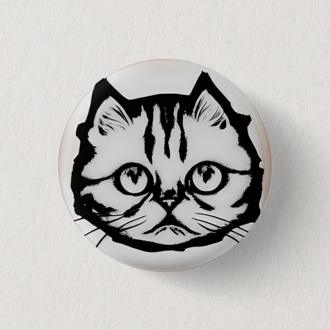 Meeow! 3 Cm Round Badge (Front)