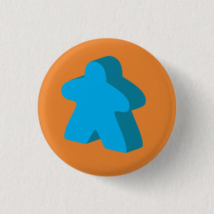 Meeple Button (Orange & Blue)