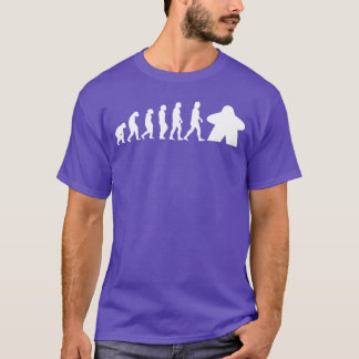 Meeple Evolution Funnyabletop Gaming Clothing retr T-Shirt