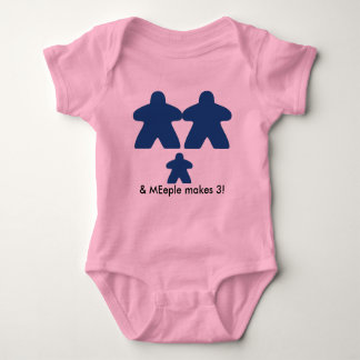 meeple make three baby tutu bodysuit