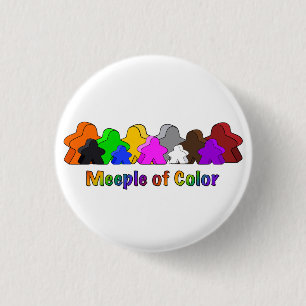 Meeple of Colour - Colourful 3 Cm Round Badge
