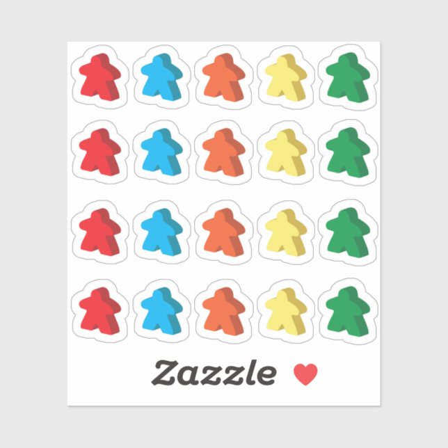 Meeple Stickers (Sheet)