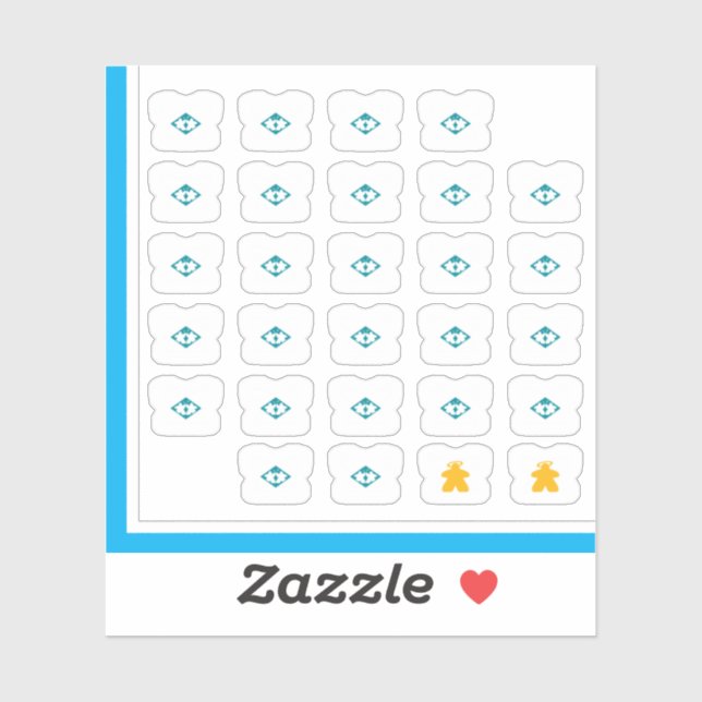 Meeple Tee Stickers - Board Game Duo (Sheet)