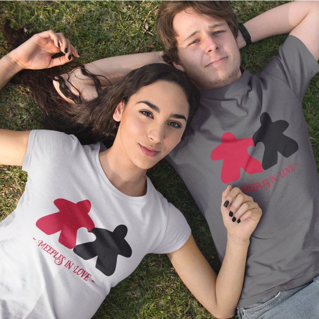 Meeples in Love, Red & Black Womens Shirt (Creator Uploaded)