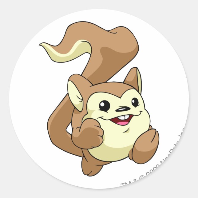 Meerca Brown Classic Round Sticker (Front)