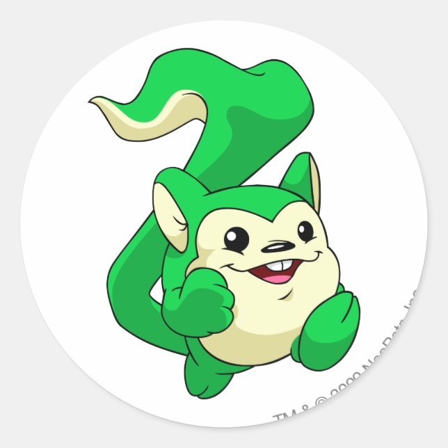 Meerca Green Classic Round Sticker (Front)