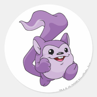 Meerca Purple Classic Round Sticker