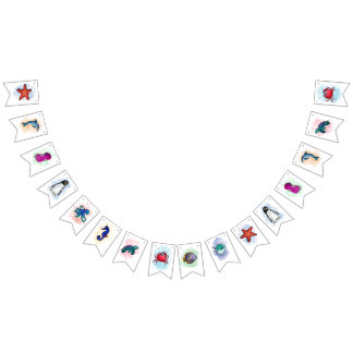 Meerestiere Party Deko Bunting