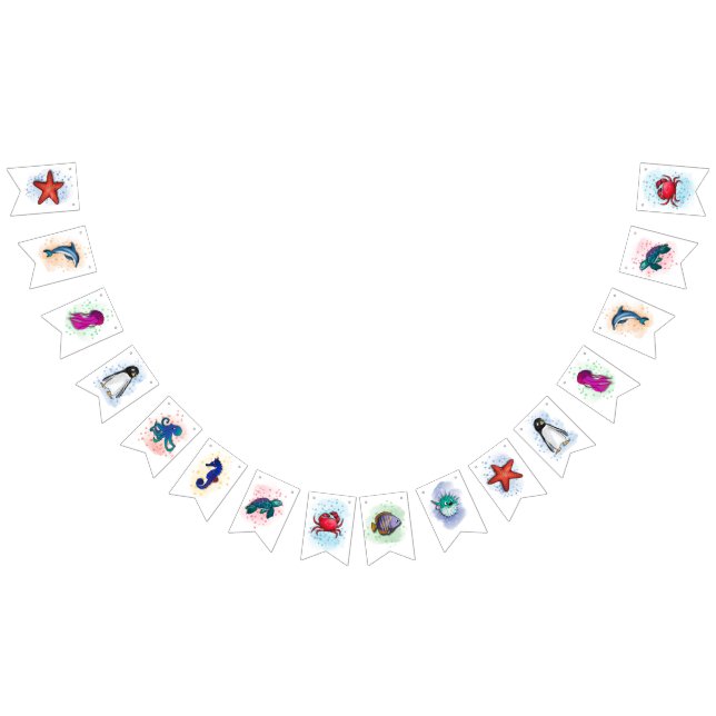 Meerestiere Party Deko Bunting (All)