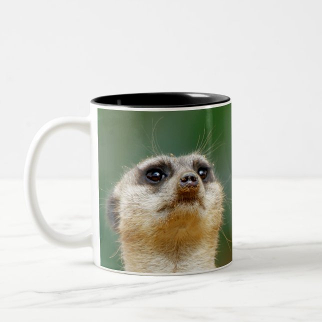 Meerkat 012 Two-Tone coffee mug (Left)