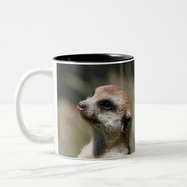 Meerkat 014 Two-Tone coffee mug (Left)